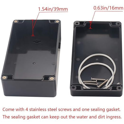 Project Box IP65 Waterproof Junction Box ABS Plastic Black Electrical Boxes DIY - Image 4