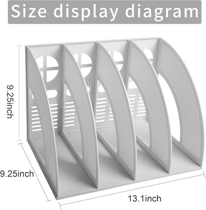 Marte Vanci Magazine File Holder Desktop Book Organizer Plastic Storage Sturdy - Image 2