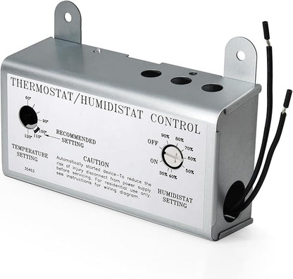 Hiorucet Attic Fan with Thermostat Humidistat Controller, Adjustable by Hiorucet