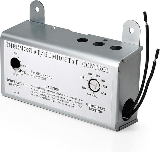 Hiorucet Attic Fan with Thermostat Humidistat Controller, Adjustable by Hiorucet