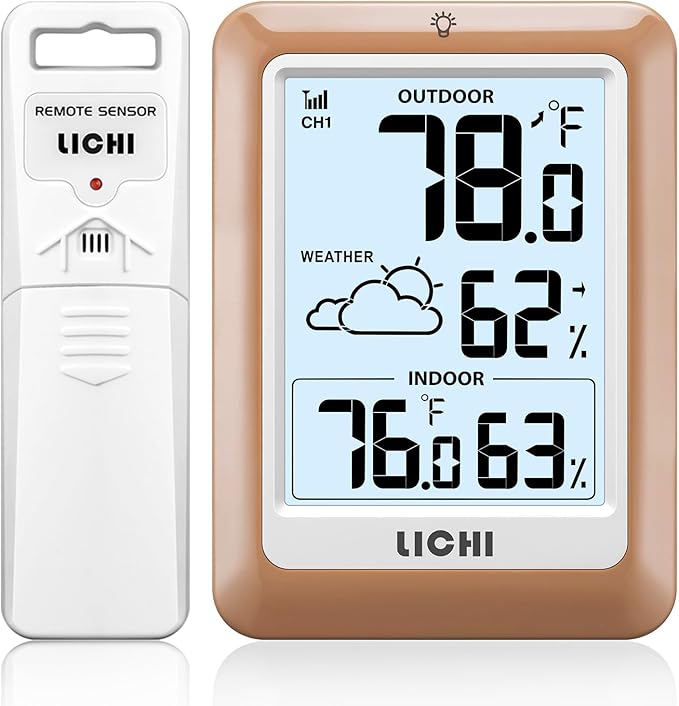 Indoor Outdoor Thermometer Wireless Weather Station, Internal External by Unknown