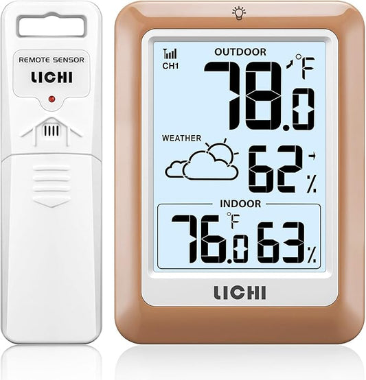 Indoor Outdoor Thermometer Wireless Weather Station, Internal External by Unknown