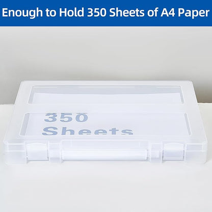 4 Pack Large A4 Paper document Box, Arts Supply Storage Organizer Box Scrapbook - Image 3
