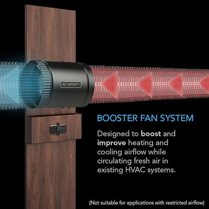AC Infinity RAXIAL S4, Inline Booster Duct Fan 4” - Image 2