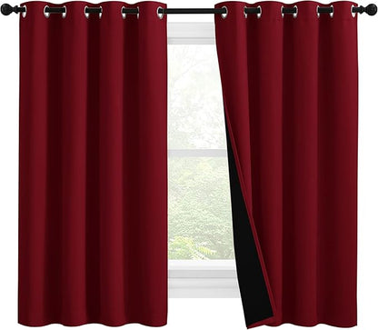 NICETOWN Kitchen Full Blackout Curtain Panels, Super Thick and Soft Insulated by NICETOWN