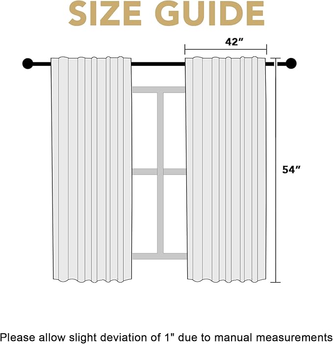 H.VERSAILTEX White Curtains Thermal Insulated Window Treatment Panels Room - Image 6