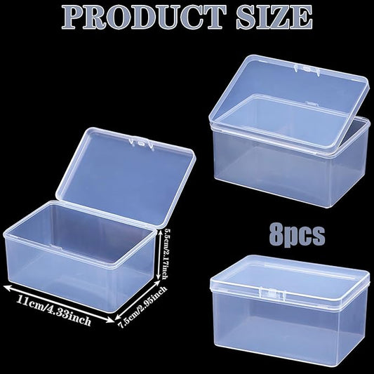 8Pcs Clear Playing Deck Card Storage Box Plastic Card Boxes Playing Card Boxs - Image 2