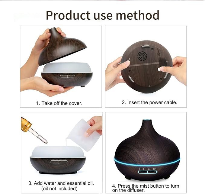 Diffusers for Essential Oils Large Room, 550ml Essential Oil Diffusers - Image 7