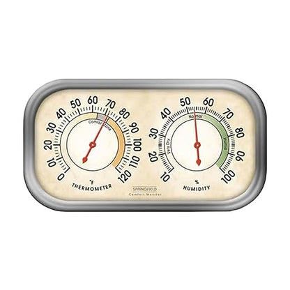 Springfield Color Track Humidity Meter and Indoor Thermometer, Analog Weather by Springfield