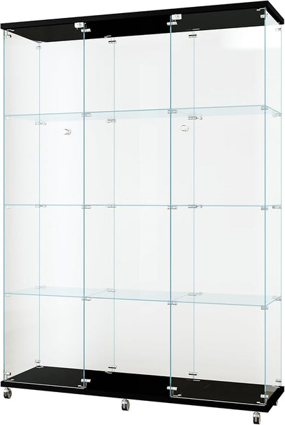 Yoluckea 4 Shelves Glass Display Cabinet Extra Large, Curio Collection Glass - Image 8