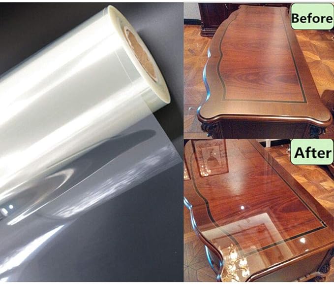 HOHOFILM 2mil Transparent Furniture Protective Film Heat Resistance Gloss Table - Image 3