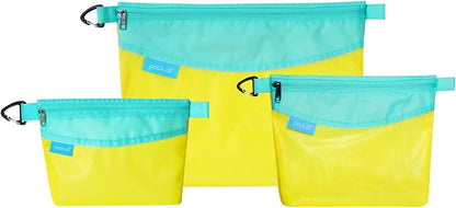 pack all 3 Pcs Water-Resistant Material Zipper Pouch Set, Mesh Zipper Bags by packall