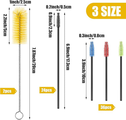 62 Pieces 3 Size Hummingbird Feeder Cleaning Brush Mini Nylon Tube Brush Set - Image 2
