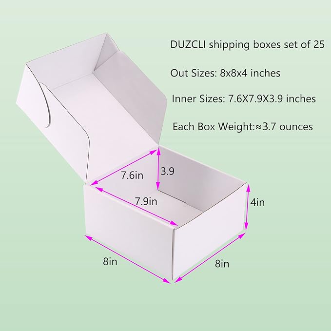 Small Shipping Boxes 8x8x4 Inch - Image 2