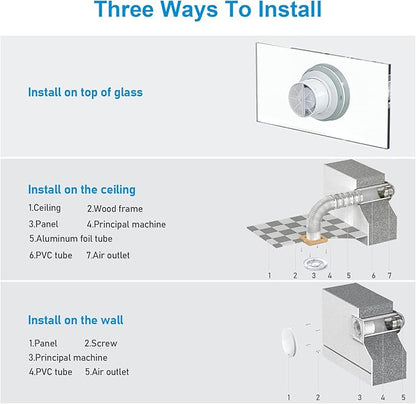 Bathroom Exhaust Fan, 6 inch Silent Ceiling and Wall Mount Ventilation Fan - Image 4