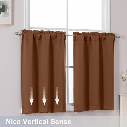 Chyhomenyc Sun Baked Short Blackout Curtains 36 Inch Length, Small Kitchen - Image 6