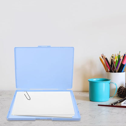 Healifty Multi-functional A4 Certificate Storage Box Sky Blue Large Capacity - Image 5