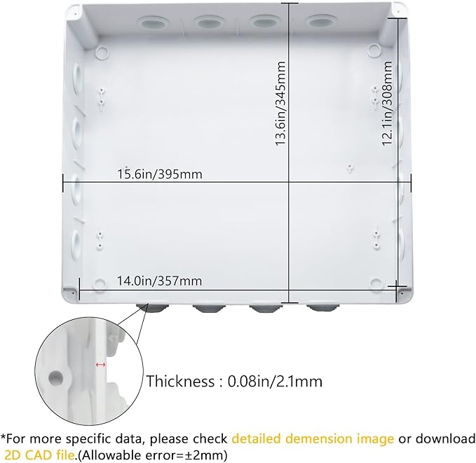 LeMotech ABS Plastic Dustproof Waterproof IP65 Junction Box Universal - Image 3