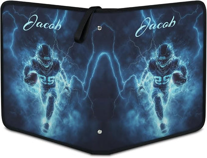Custom Name 9 Pockets Football Card Binder, Personalized Rugby Trading Card - Image 2