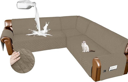 Arfntevss Waterproof Sectional Couch Covers L Shape Washable Velvet Sofa Cover by Arfntevss