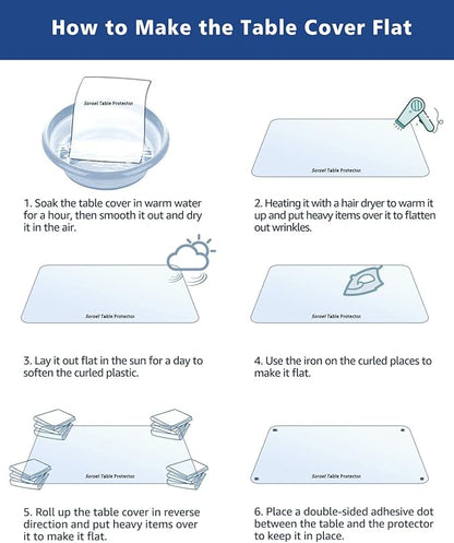 42X42 Inch Clear Plastic Vinyl Tablecloth - Image 7
