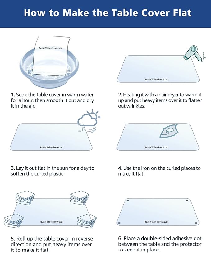 24X36 Inch Crystal Clear Office Desk Cover Pad Blotter 1.5mm Thick Vinyl - Image 7