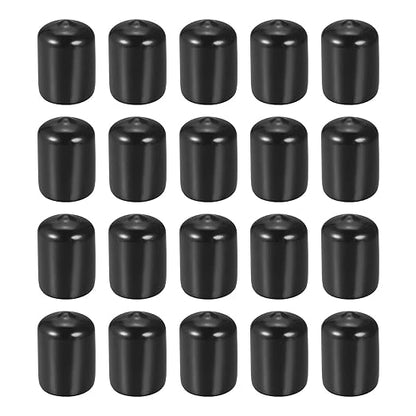 DMiotech 20 Pack 3/4" ID Black Screw Thread Protectors Rubber End Caps Bolt by DMiotech