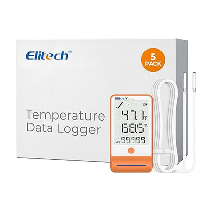 Elitech 5Pack GSP-6 Bluetooth Data Logger Temperature Humidity by Elitech
