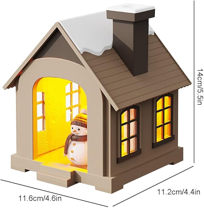 Christmas Village Houses Humidifier 500ml, Cute Snow House Cool Mist Humidifier - Image 6