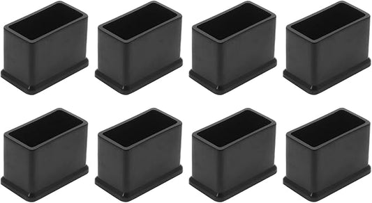 8 Pcs Rectangle PVC Furniture Leg Caps, Vinyl Flexible Chair Leg Floor by Bonsicoky