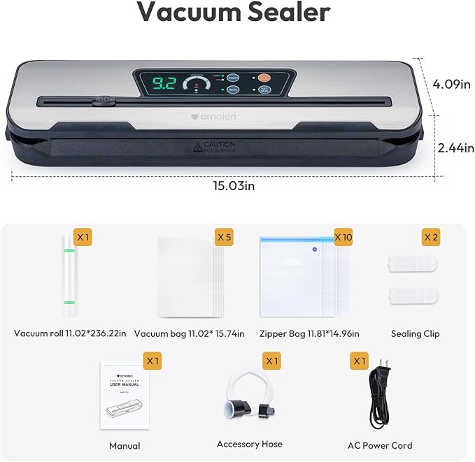 AMOLEN Vacuum Sealer Storage Bags Kit - Image 6