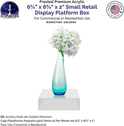 Acrylic Display Box with One Open Side 6.75" x 6.75" x 2 No Lid Versatile - Image 5