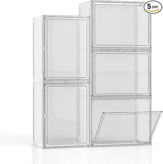 5 Pack Stackable Storage Bins by HOYOJA