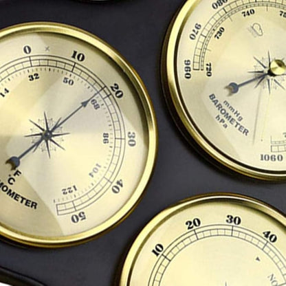 3-Piece Triangular Hygrometer Pressure Gauge Thermometer Barometer - Image 2
