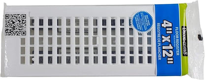 Decor Grates PL412-WH Lattice Floor Register, 4x12 Inches - Image 7