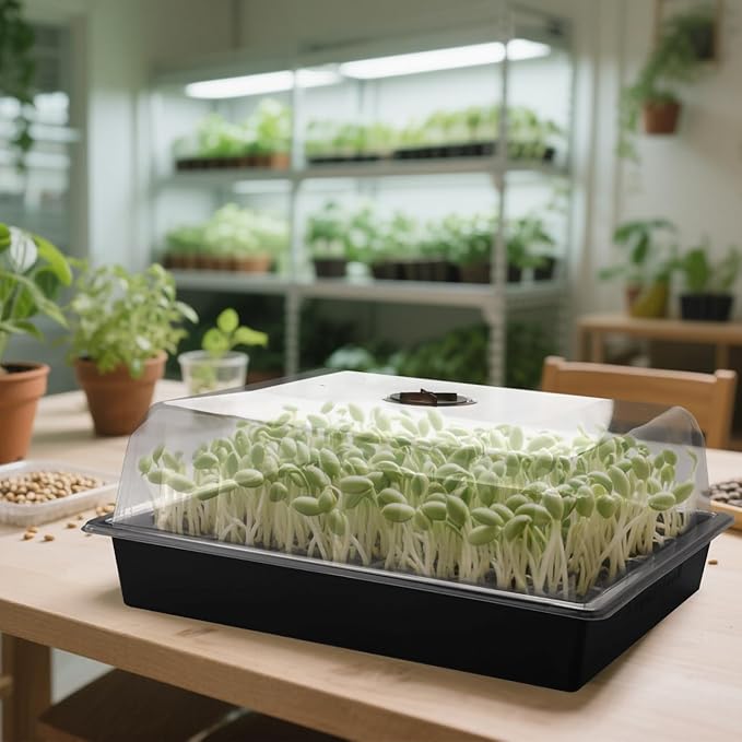 10-Pack Leak-Proof Humidity Domes, Plastic Clear Seed Starter Dome, Seed - Image 4