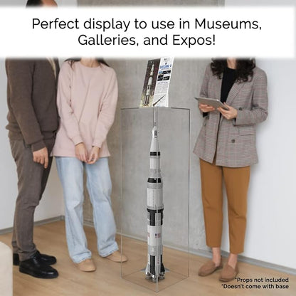 Tall Display Cube Pedestal 12 x 12 x 42 Art Sculpture Stand One Piece No Lid - Image 3