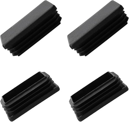 METALLIXITY Rectangle End Caps 4Pcs, Plastic Rectangle Tube Inserts Threaded by METALLIXITY