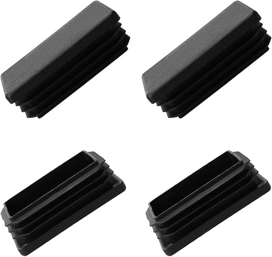 METALLIXITY Rectangle End Caps 4Pcs, Plastic Rectangle Tube Inserts Threaded by METALLIXITY