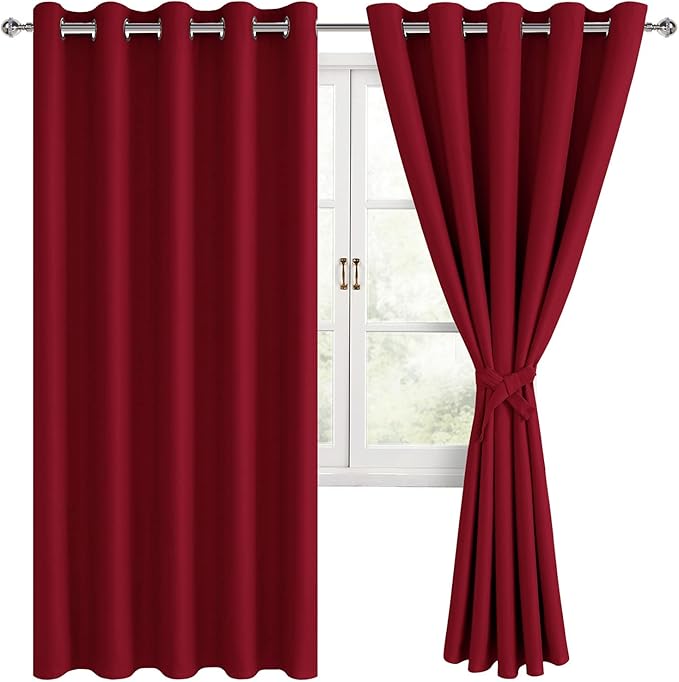 Hiasan Blackout Curtains for Bedroom, 60 x 63 Inches Length - Image 2