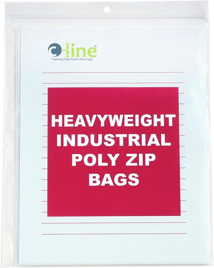 C-Line Heavyweight Industrial Poly Zip Bags, 8.5 x 11 by C-Line