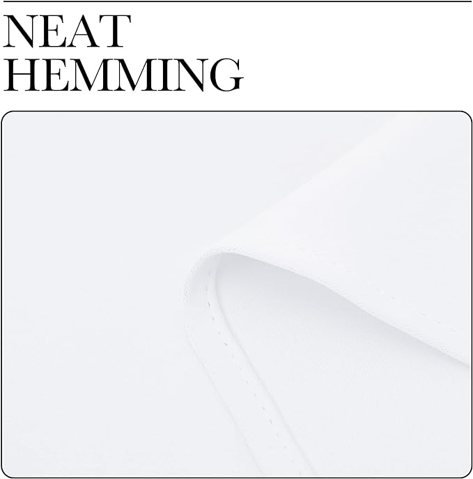 NICETOWN White Curtains, 50% Light Blocking Curtain Panels - Image 8