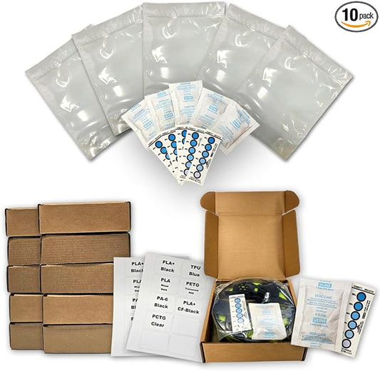 3D Printer Filament Storage Kit 10 Pack. Includes: 10 Boxes, 10 Resealable 4.5 by NetSellsIt