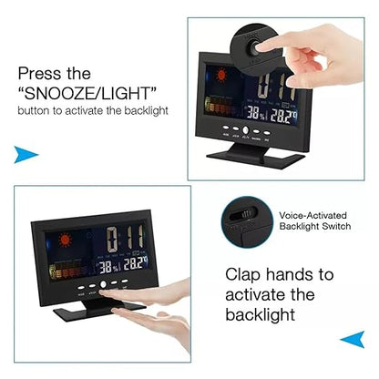 ikaufen Weather Station Wireless Indoor Thermometer Temperature Desk Digital - Image 5