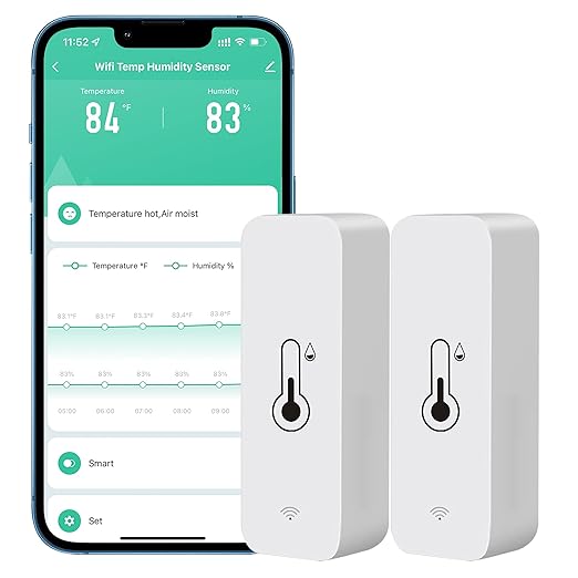 PHOVOLT WiFi Hygrometer Thermometer Sensor by PHOVOLT