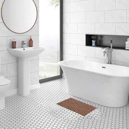 Bath Mat Bathroom Rugs Floor Wood Shower Bathtub Waterproof Non Slip - Image 2