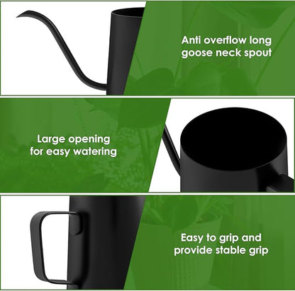 12oz/350ml Stainless Steel Plant Watering Pot, Small Watering Can - Image 5