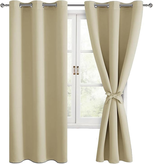 Hiasan Room Darkening Window Curtain Panels, Light Blocking, Noise Reducing by Hiasan