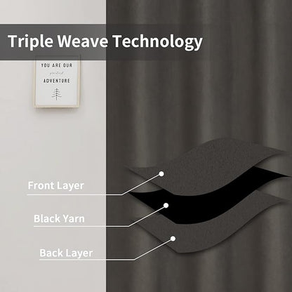 Easy-Going Blackout Curtains for Bedroom, Solid Thermal Insulated Grommet and - Image 3