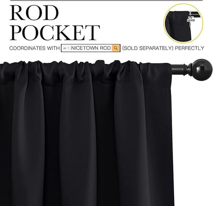 NICETOWN Short Curtains 36 inches Long, Kitchen Window Curtains Over Sink - Image 3